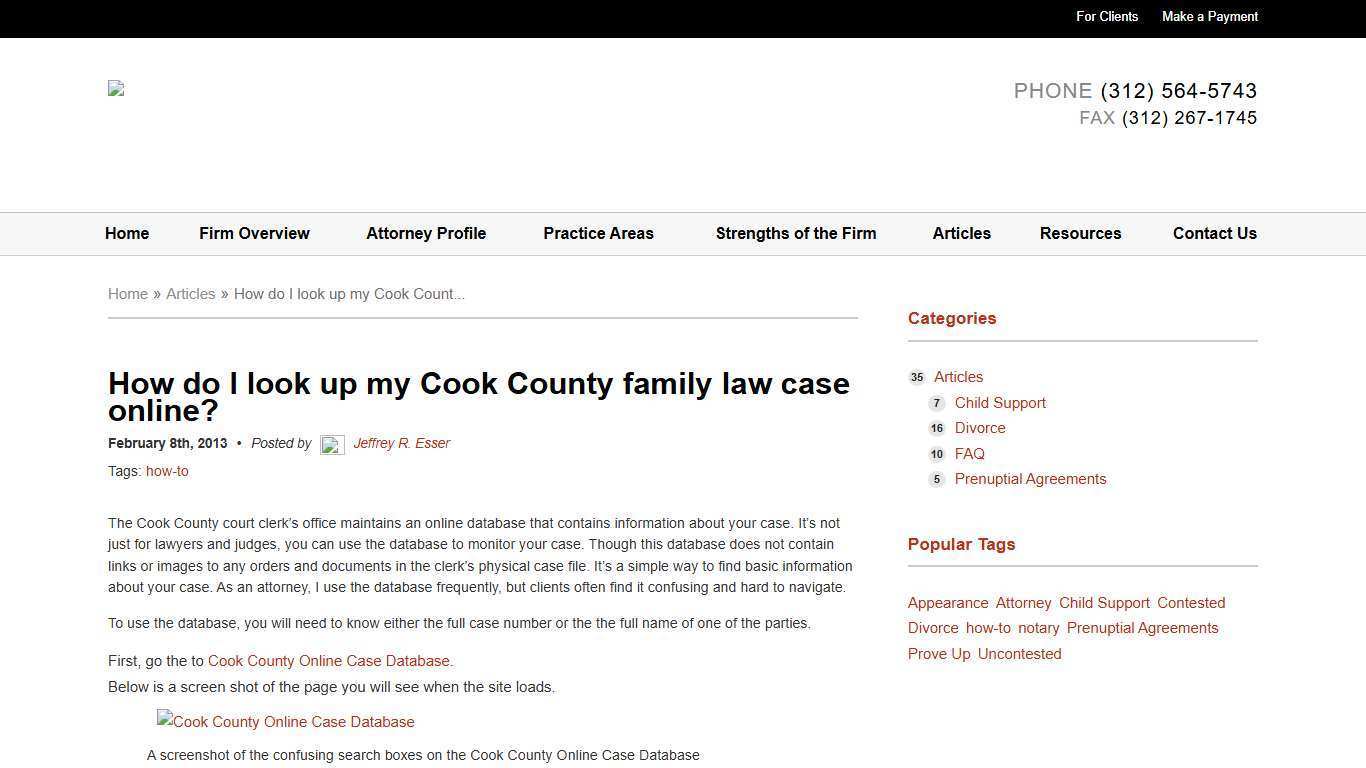 Chicago Divorce Attorney - How to Look up Cook County Family Law Cases